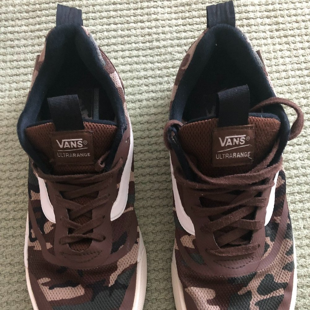 Boy's / Men's VANS ULTRA RANGE Camo Brown Pattern Size 9 LIKE NEW!